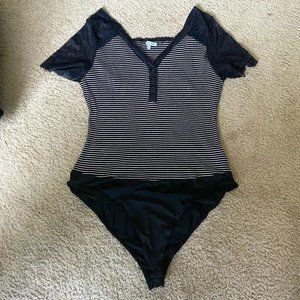 White Birch 3x Bodysuit Striped Top